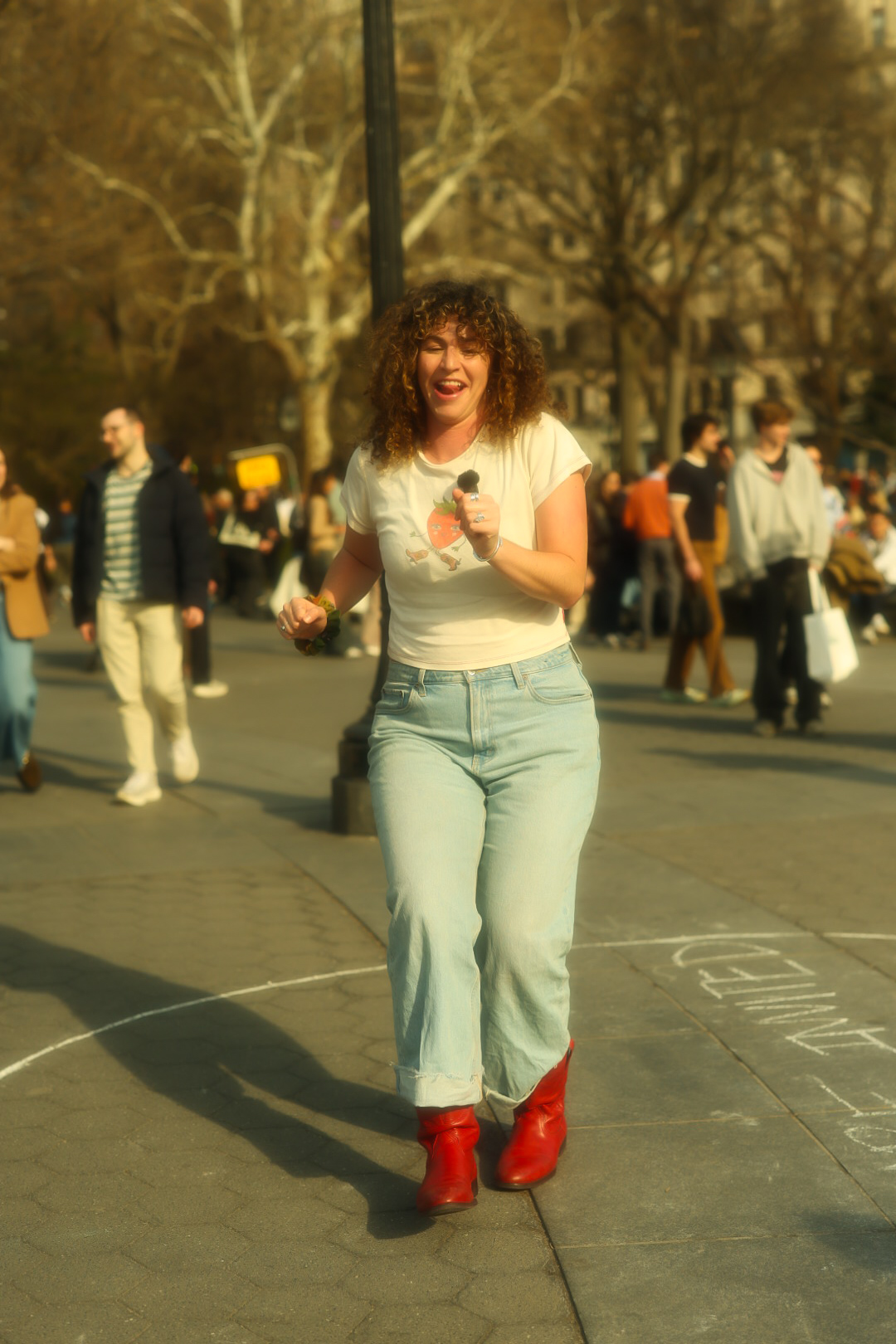 You're Invited — dancing alone inside the chalk circle
